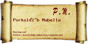 Porkoláb Mabella névjegykártya